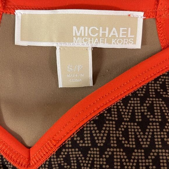 Michael Kors Logo Tape Stretch Nylon Racerback Sports Bra, Size Small - Picture 8 of 10